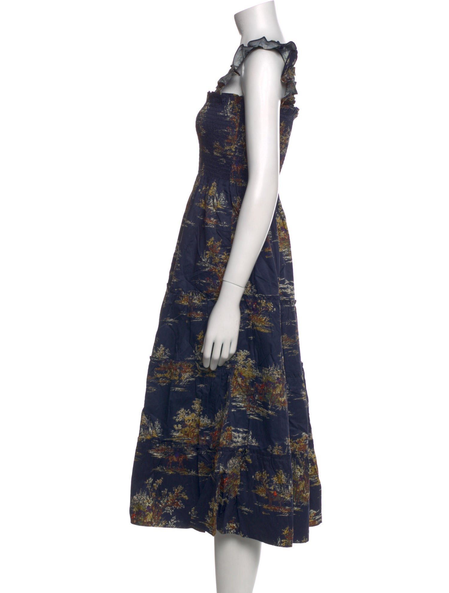 Hill House Home Floral Print Midi Length Dress