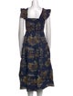 Hill House Home Floral Print Midi Length Dress