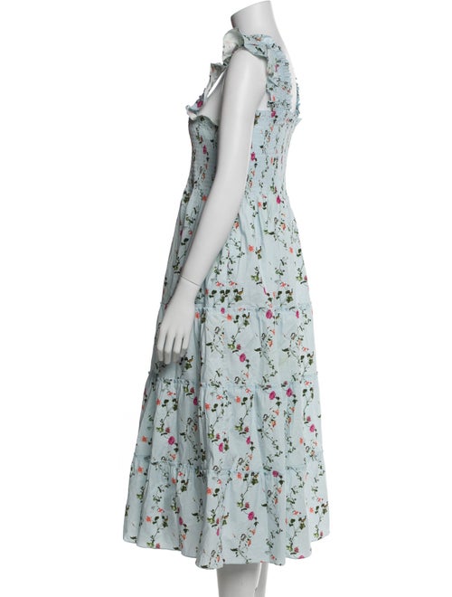 Hill House Home Floral Print Midi Length Dress