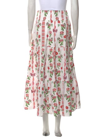 Hill House Home Floral Print Midi Length Skirt