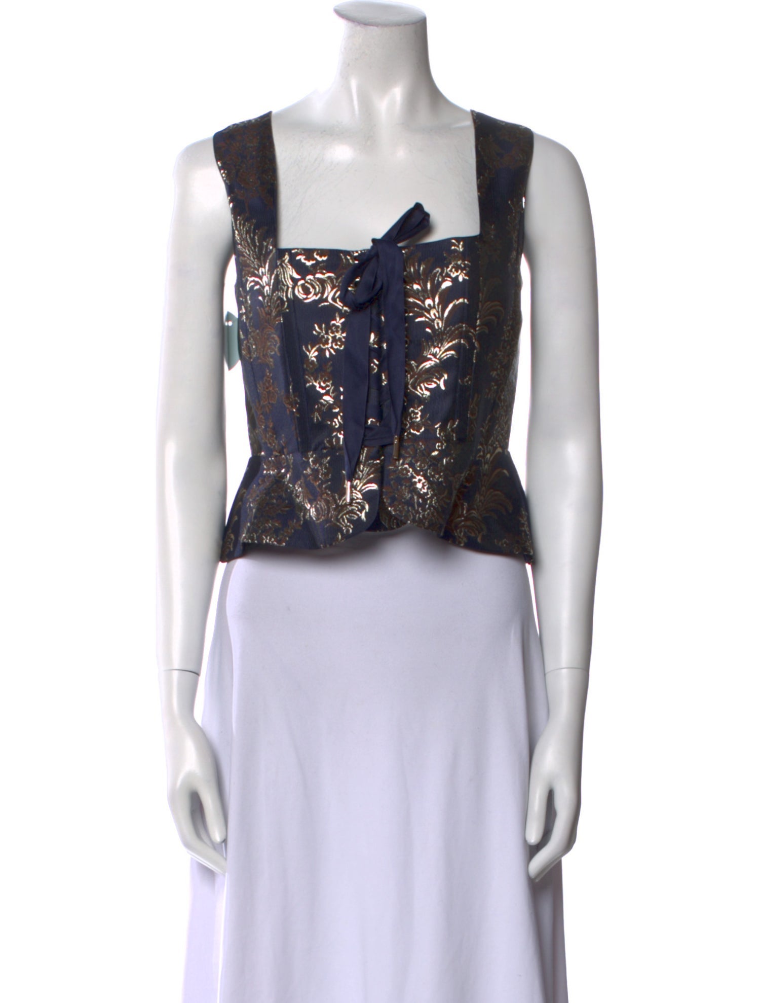 Hill House Home Printed Square Neckline Crop Top w/ Tags