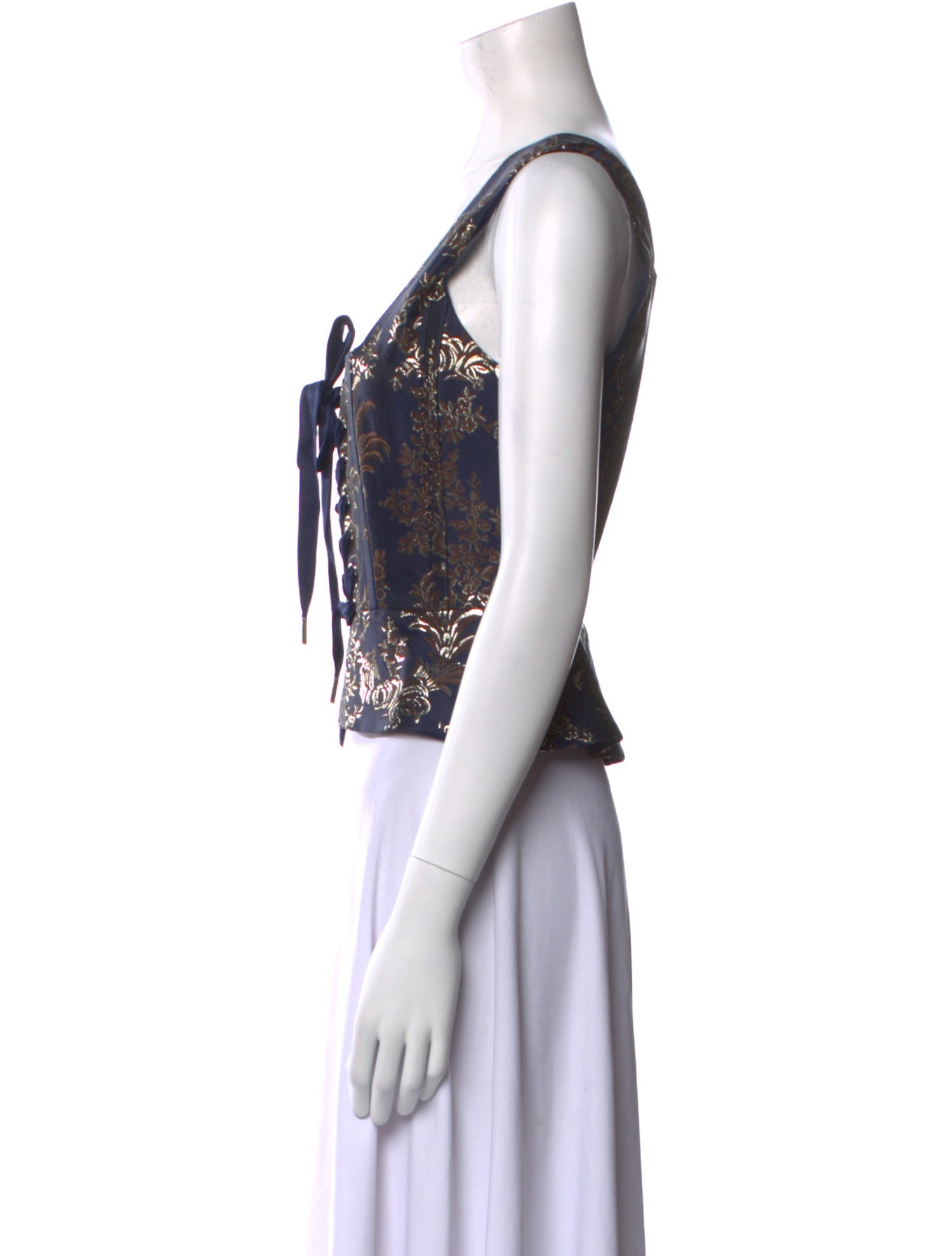 Hill House Home Printed Square Neckline Crop Top w/ Tags