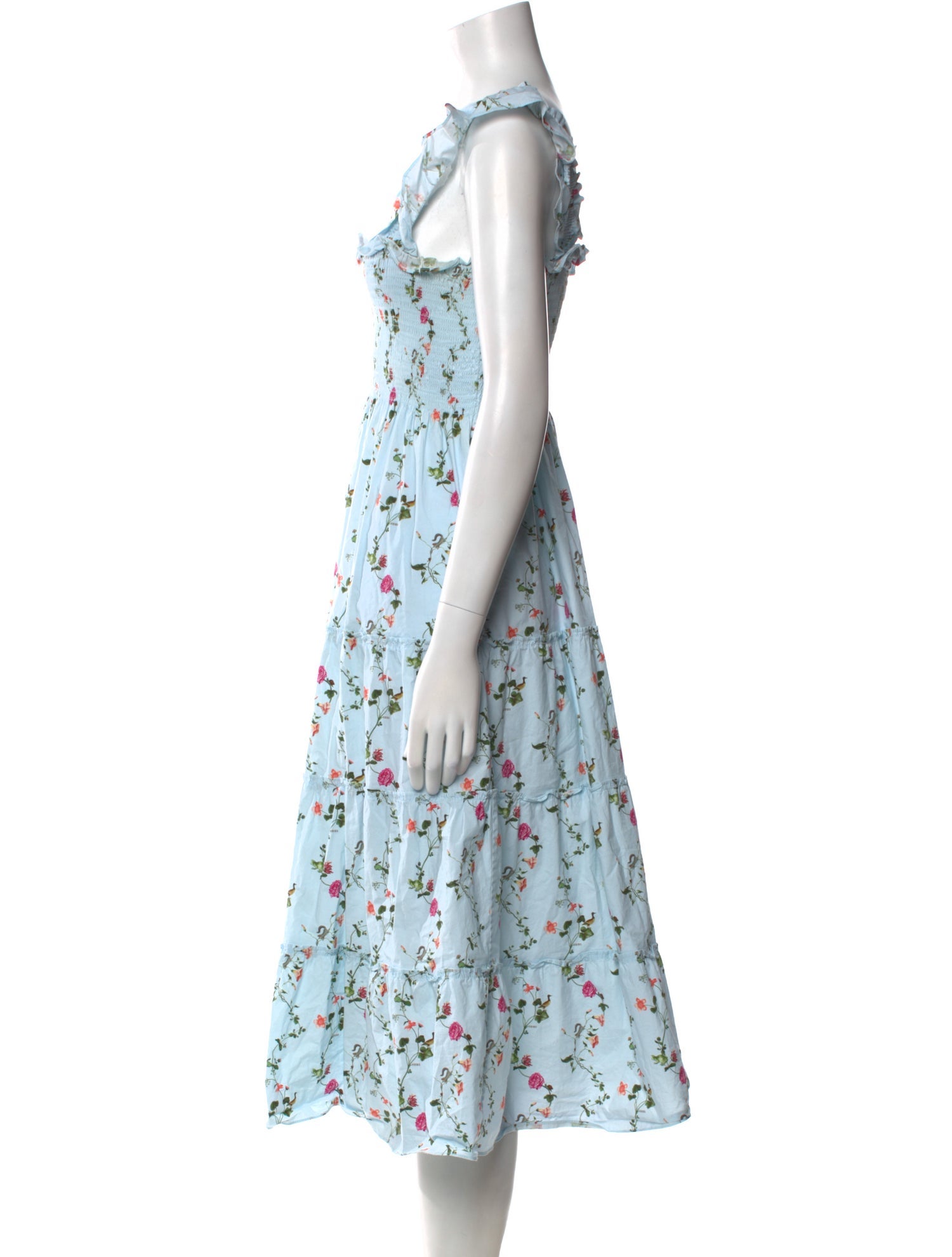 Hill House Home Floral Print Midi Length Dress