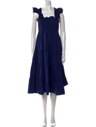 Hill House Home Square Neckline Midi Length Dress