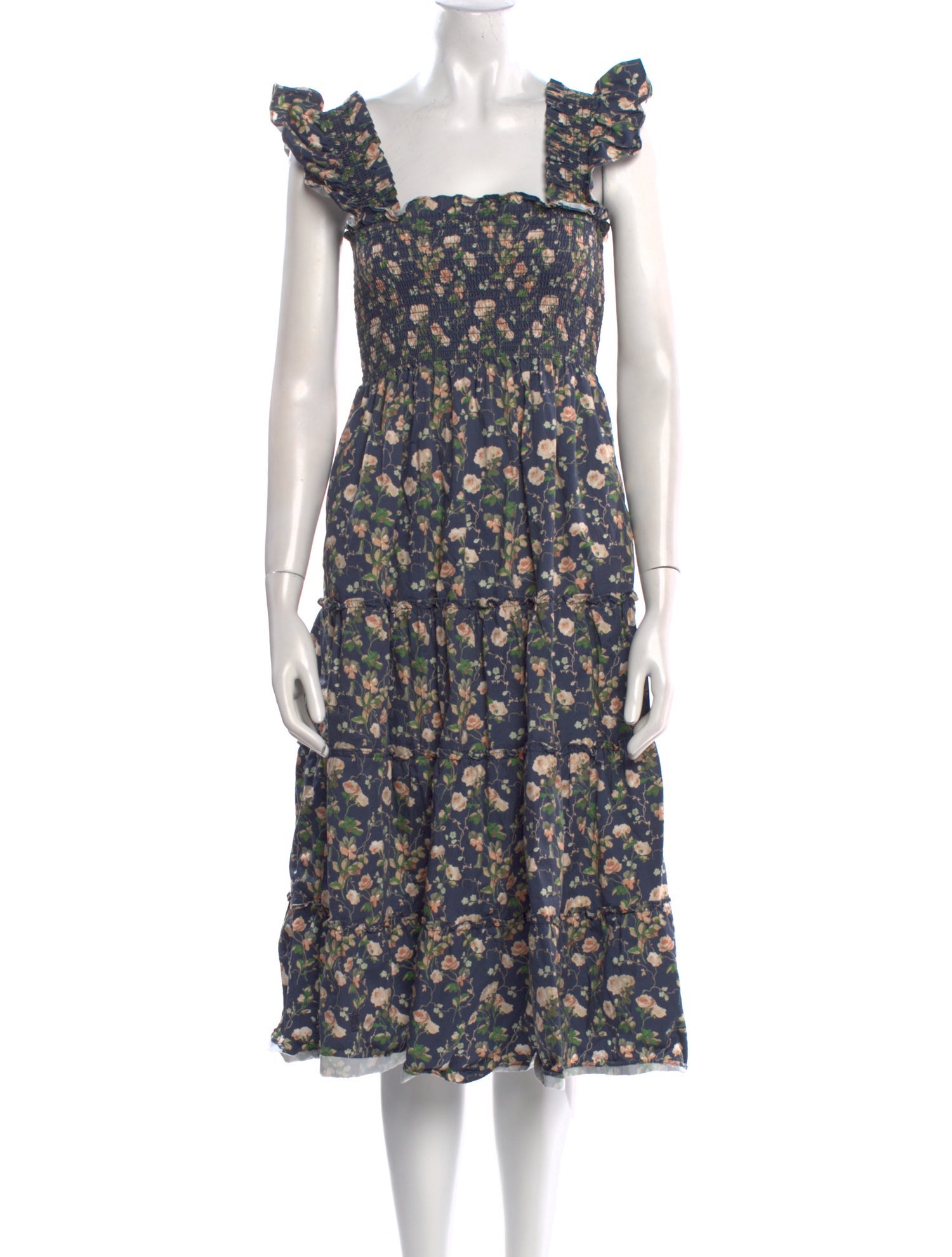 Hill House Home Floral Print Midi Length Dress