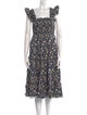 Hill House Home Floral Print Midi Length Dress