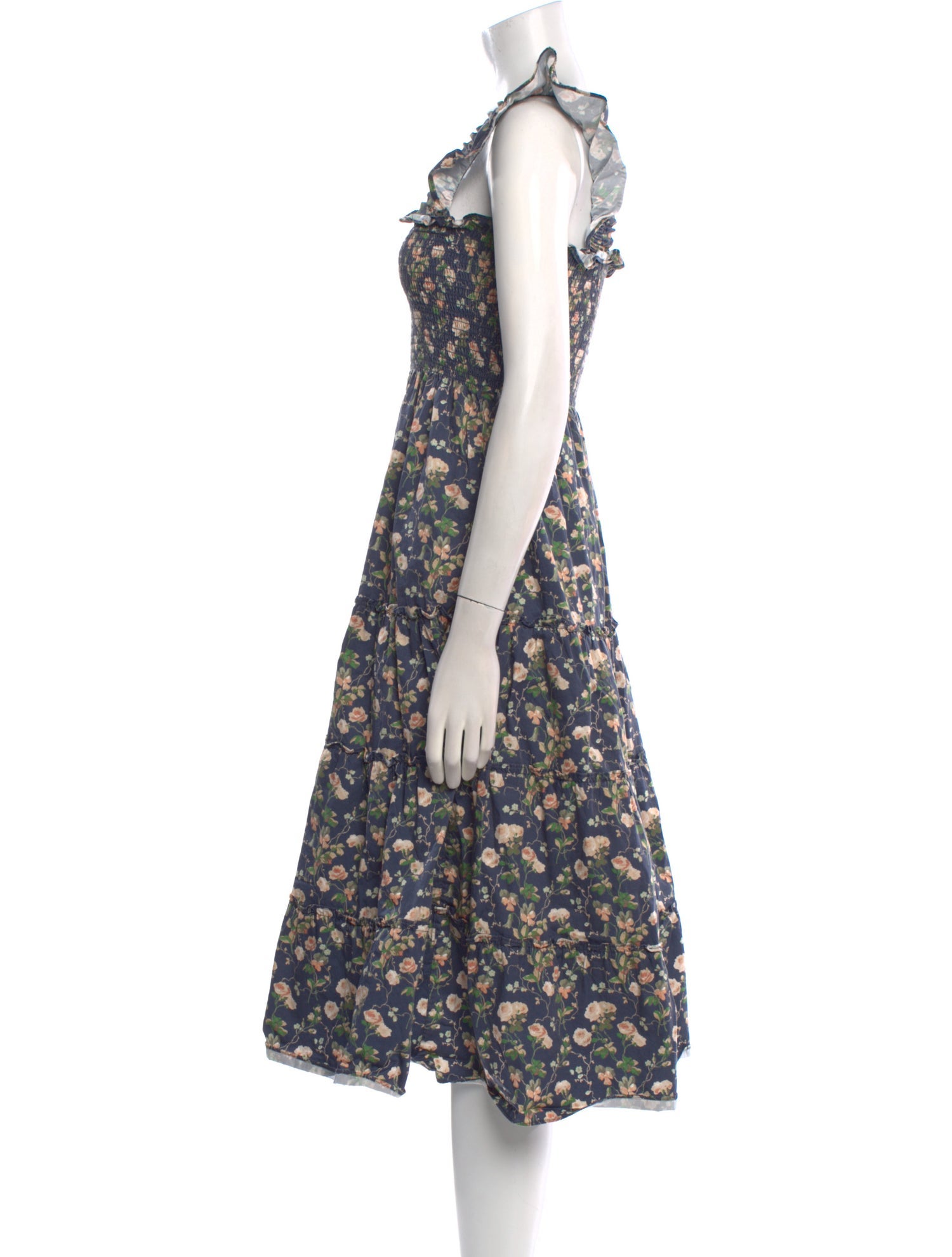 Hill House Home Floral Print Midi Length Dress