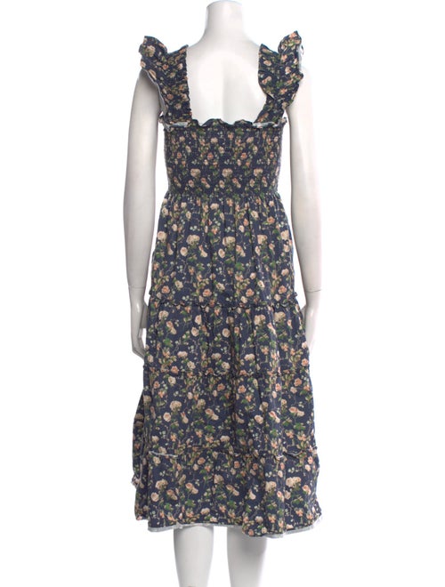 Hill House Home Floral Print Midi Length Dress