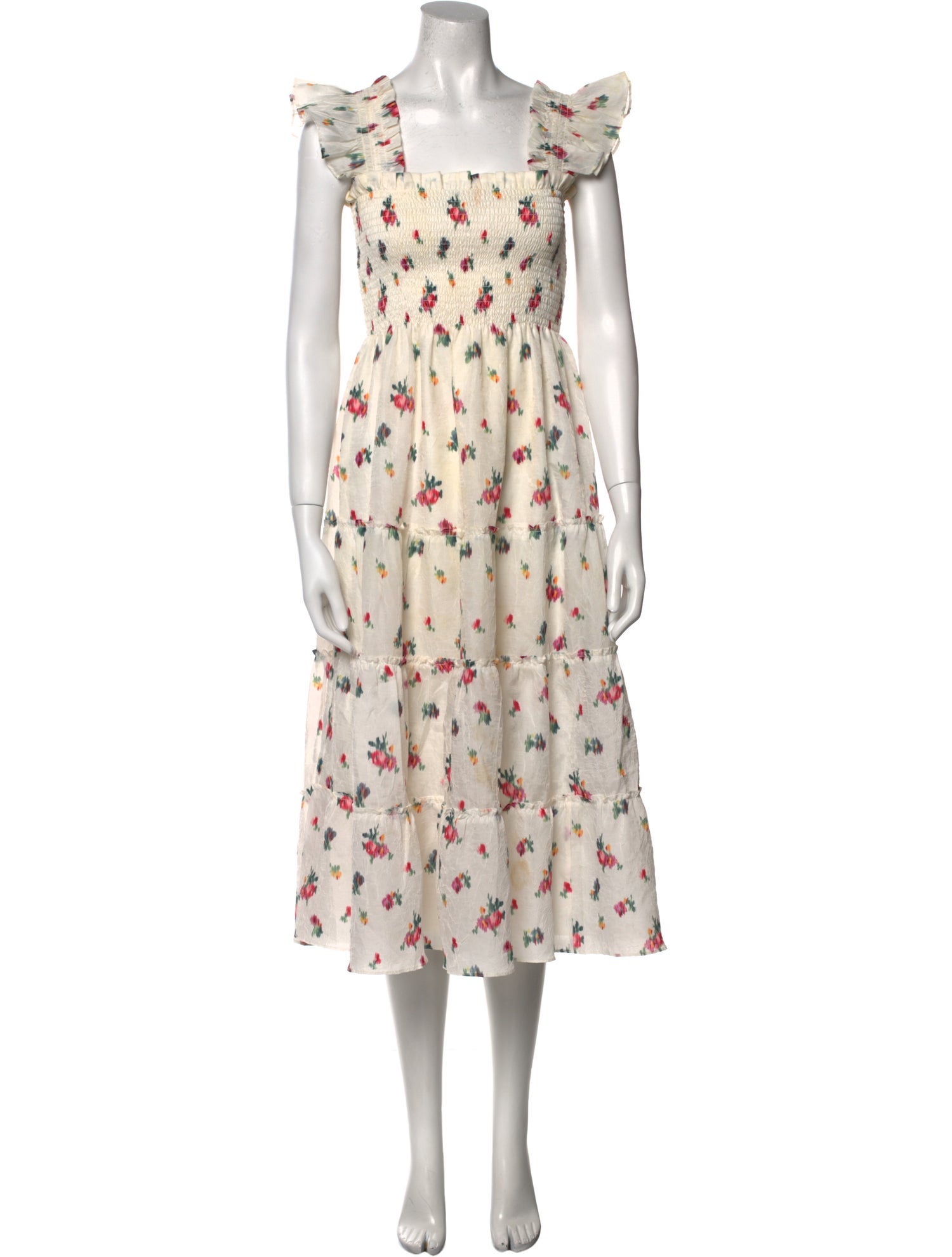 Hill House Home Floral Print Midi Length Dress