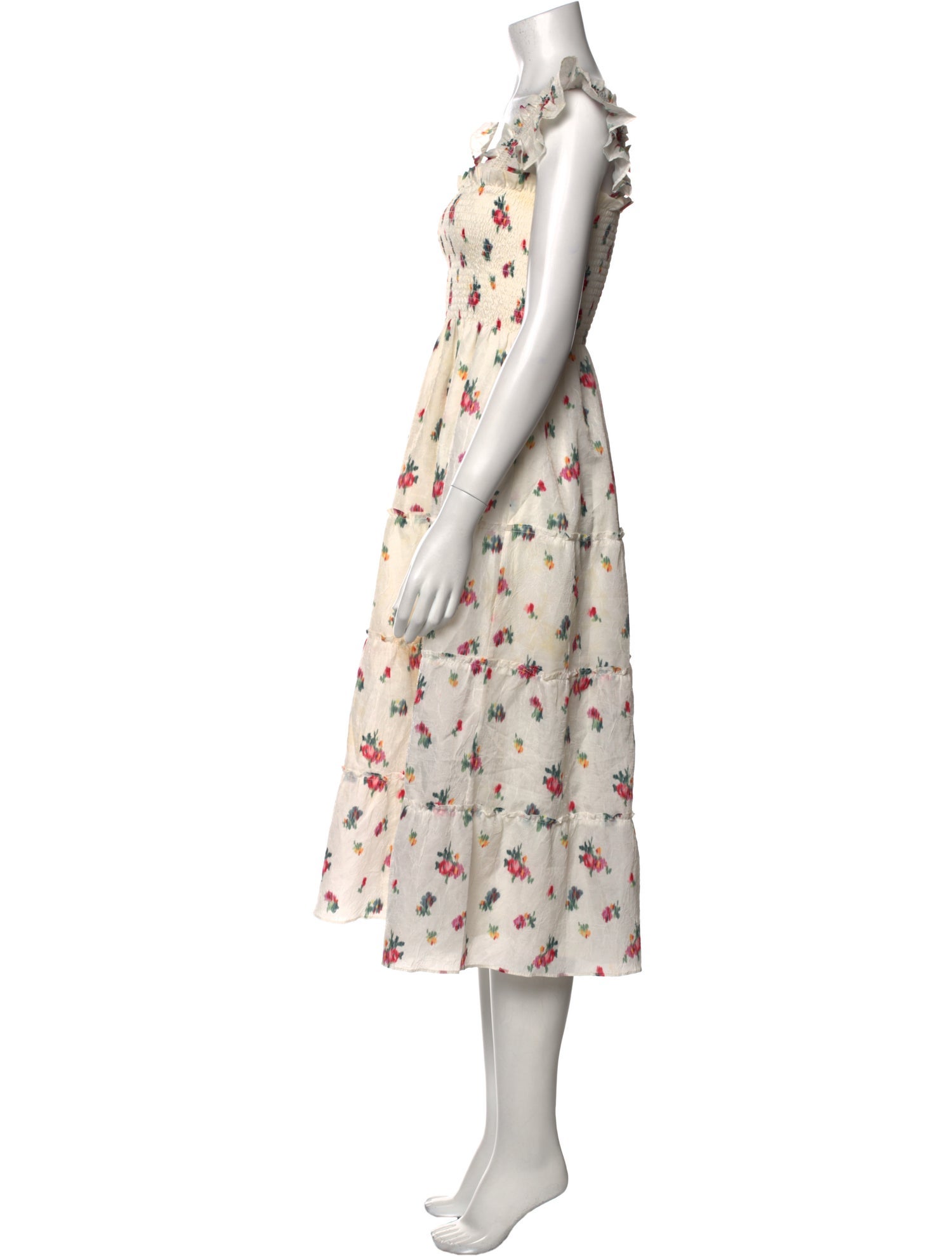 Hill House Home Floral Print Midi Length Dress