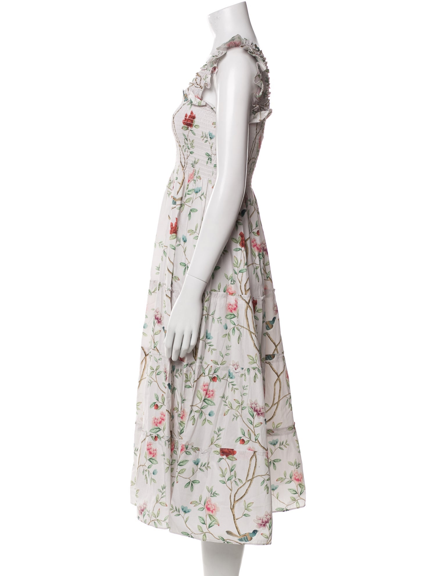 Hill House Home Floral Print Midi Length Dress