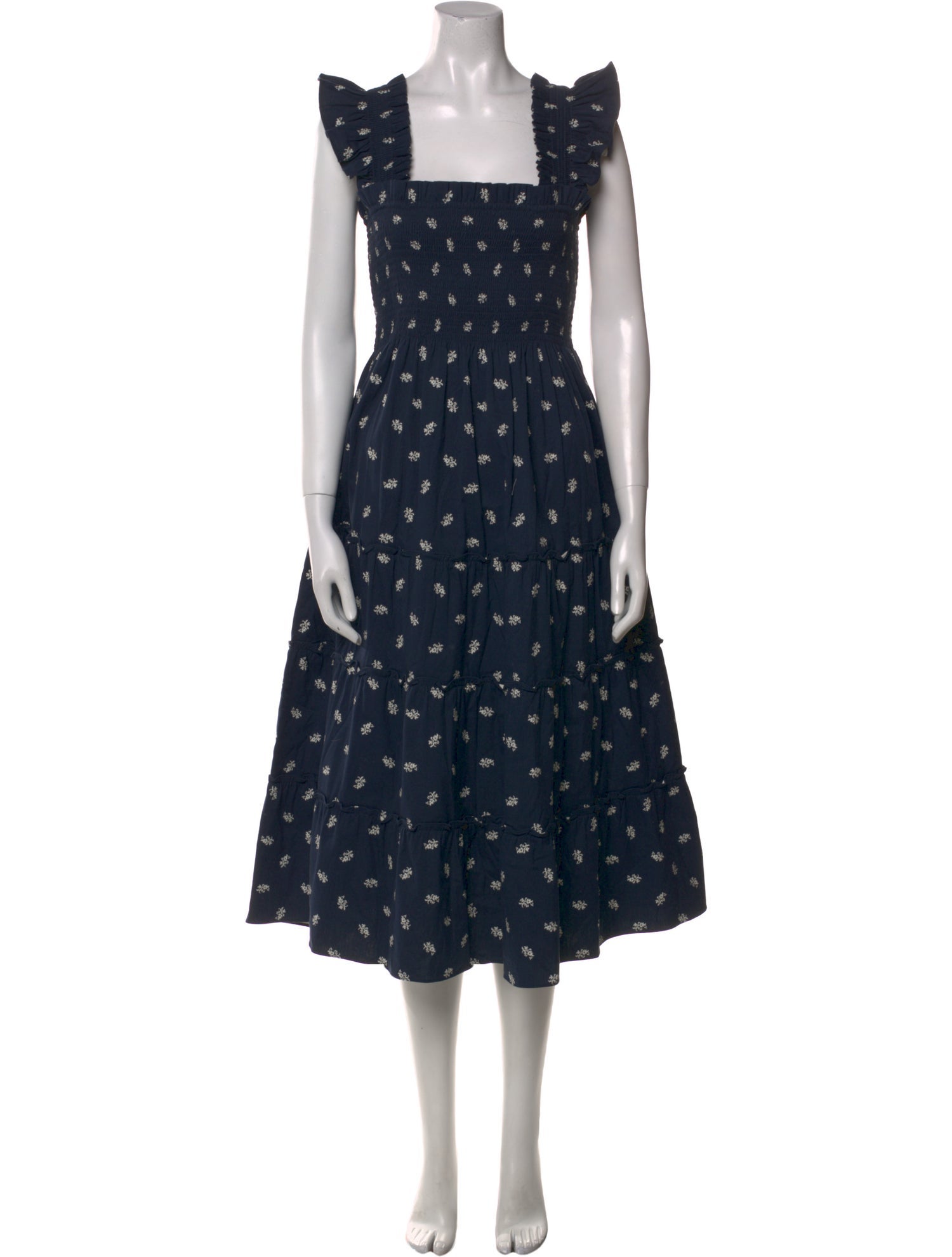 Hill House Home Floral Print Midi Length Dress