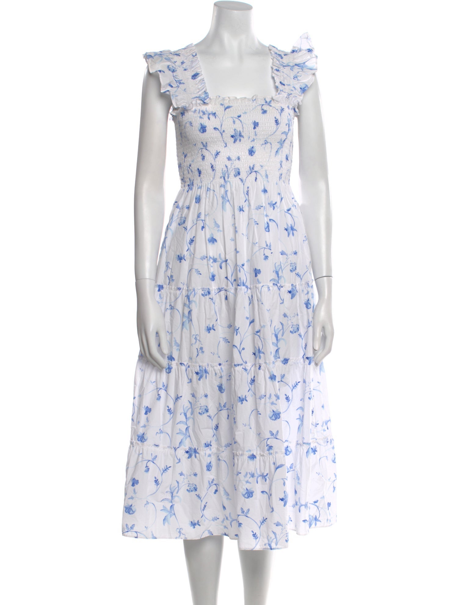 Hill House Home Floral Print Midi Length Dress