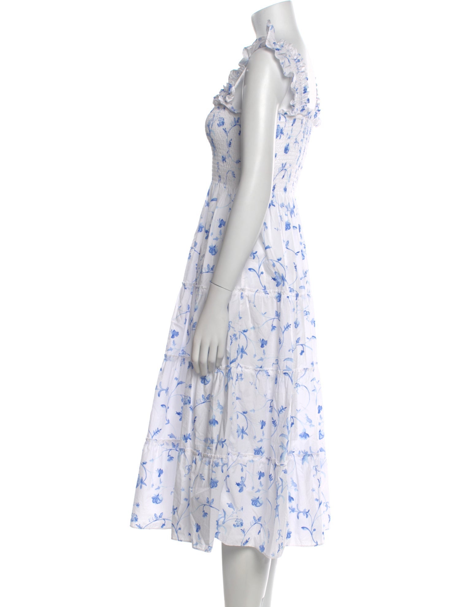 Hill House Home Floral Print Midi Length Dress