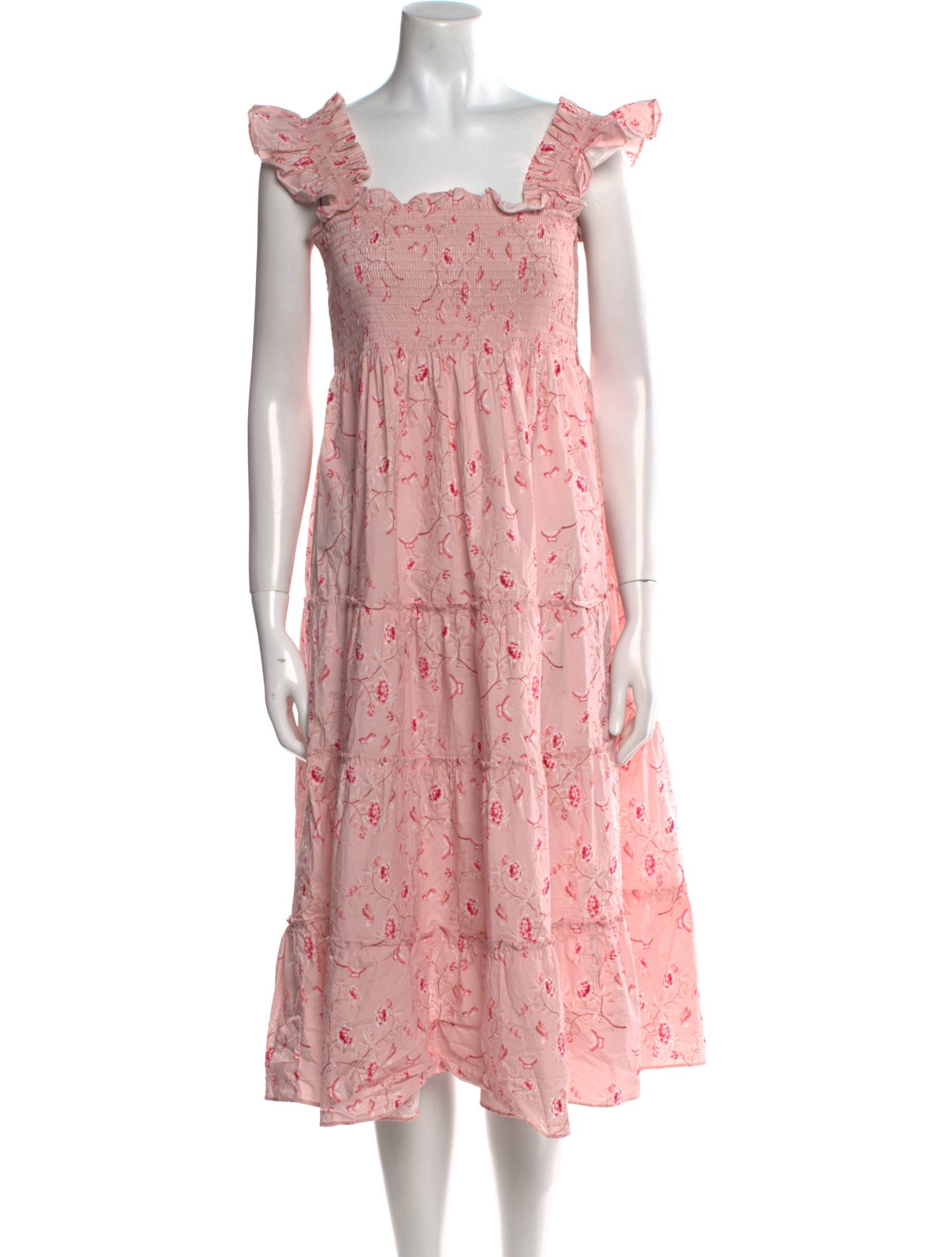 Hill House Home Floral Print Midi Length Dress