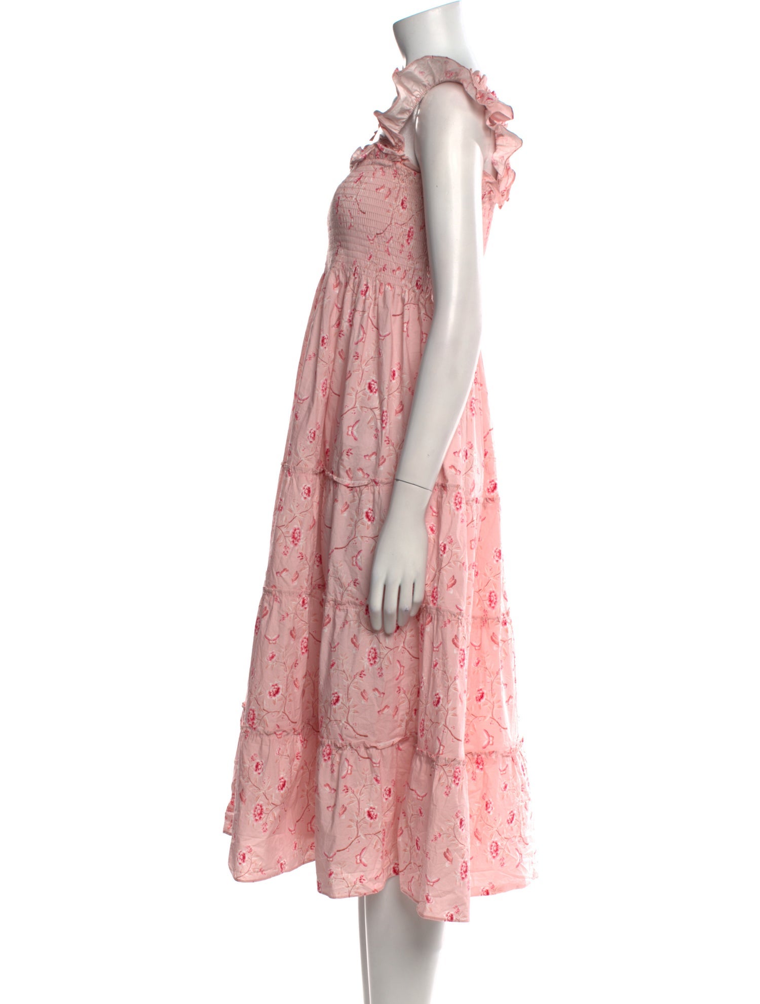 Hill House Home Floral Print Midi Length Dress