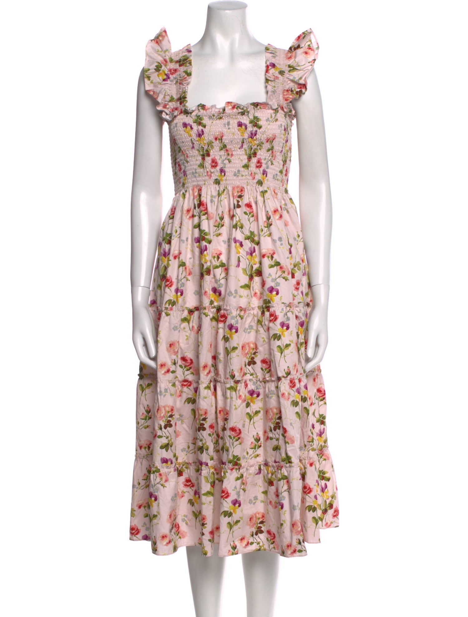 Hill House Home Floral Print Midi Length Dress