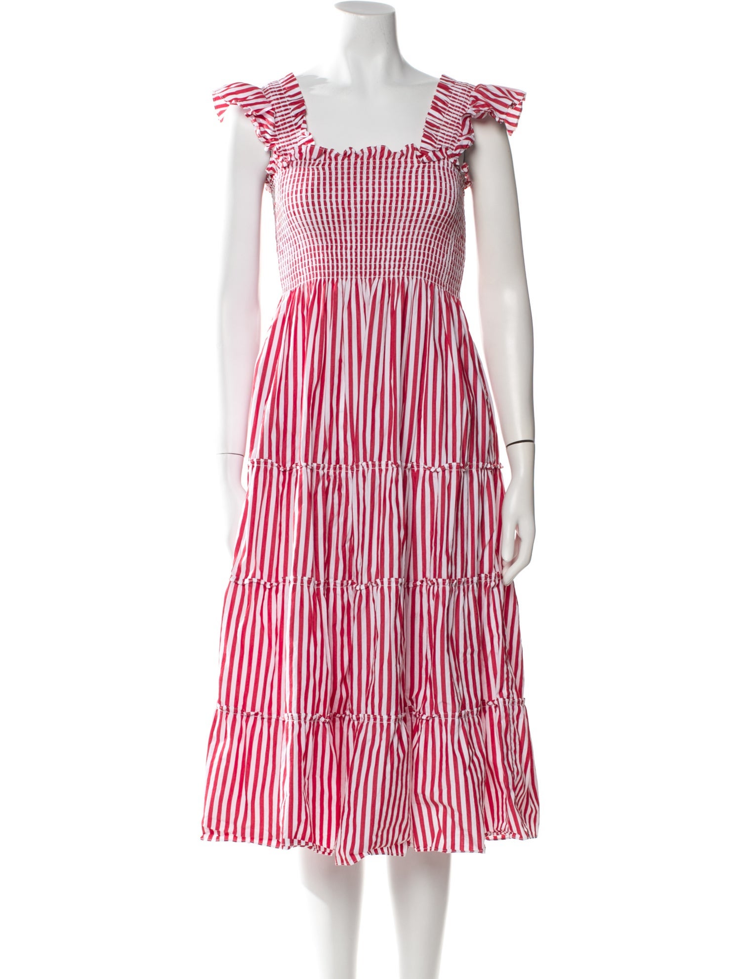 Hill House Home Striped Midi Length Dress