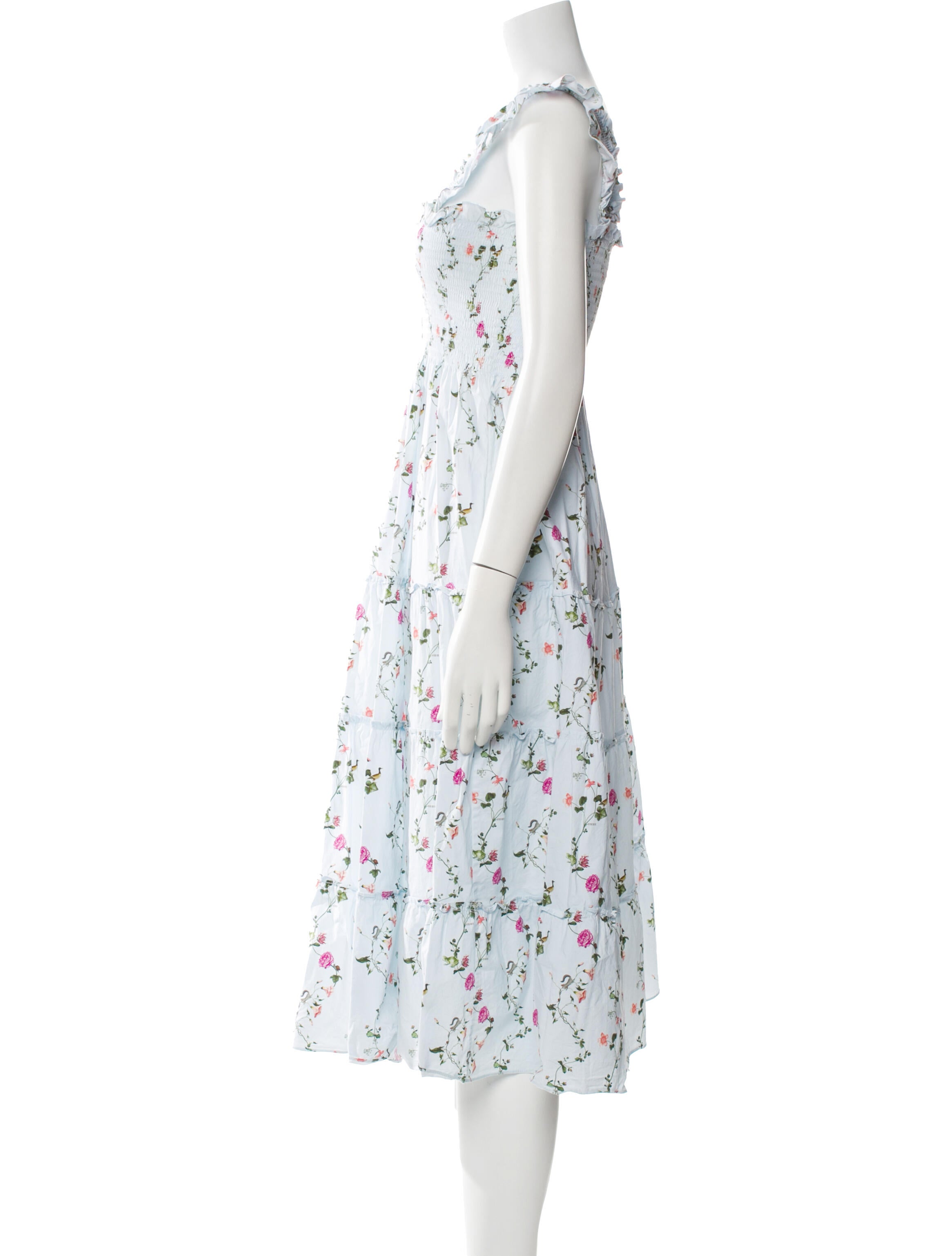 Hill House Home Floral Print Midi Length Dress