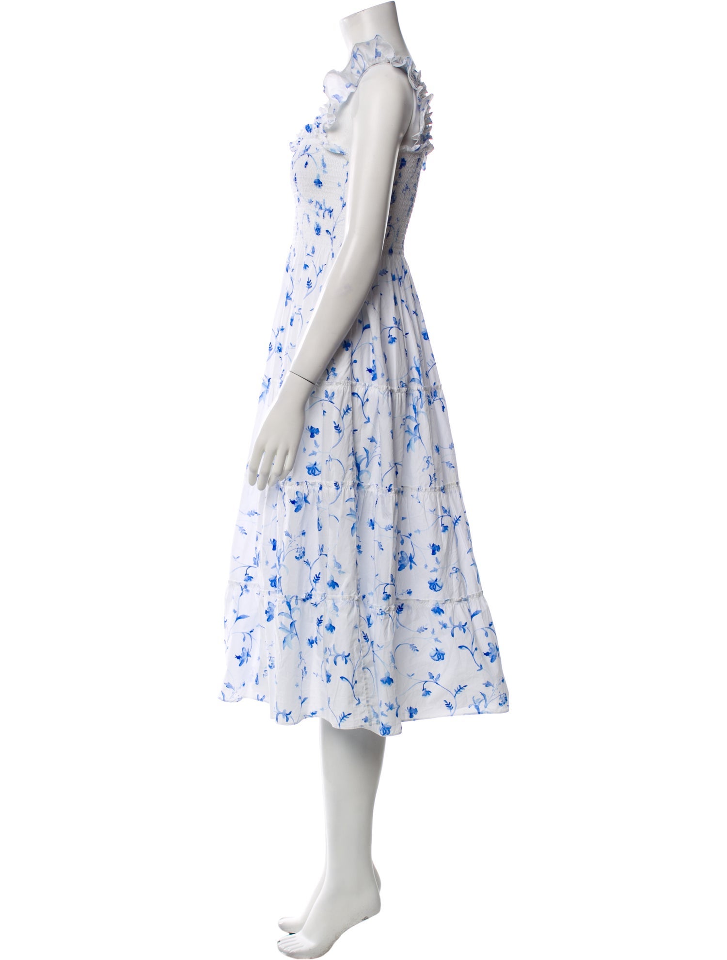 Hill House Home Floral Print Midi Length Dress