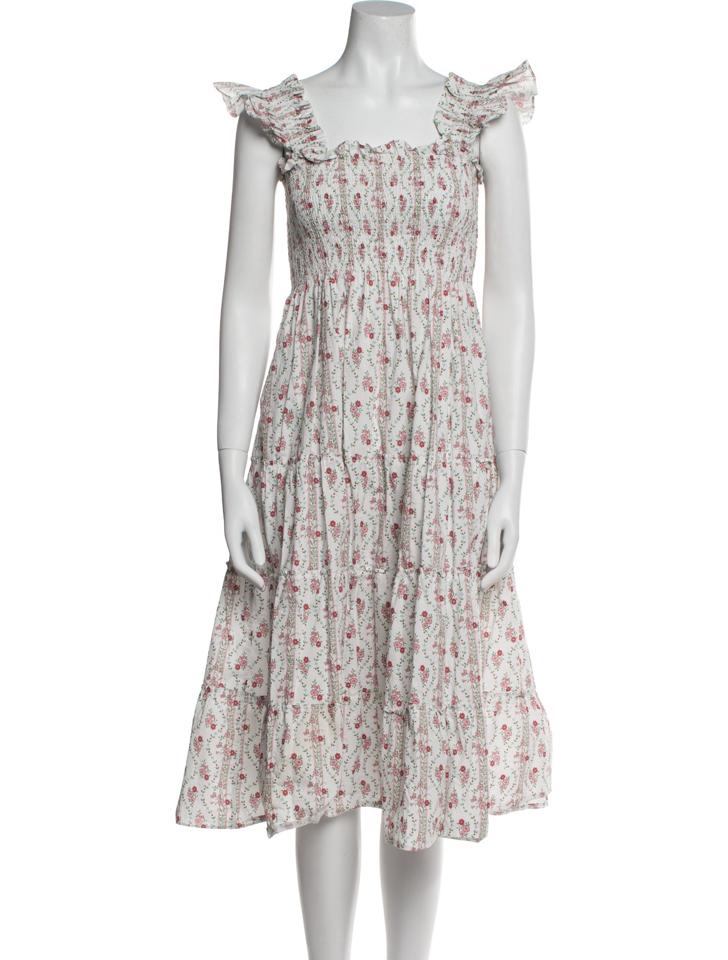 Hill House Home Floral Print Midi Length Dress