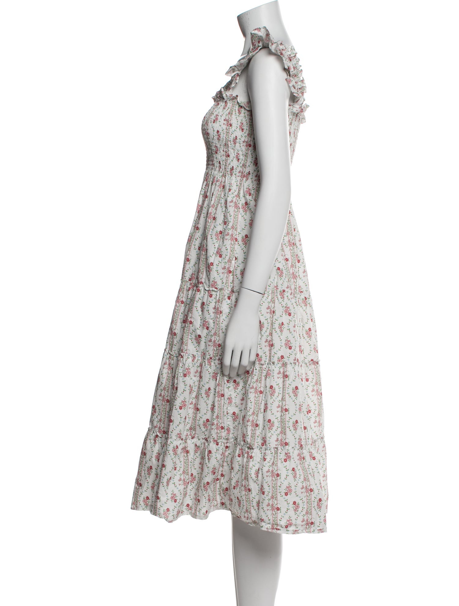 Hill House Home Floral Print Midi Length Dress