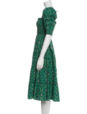 Hill House Home Floral Print Midi Length Dress