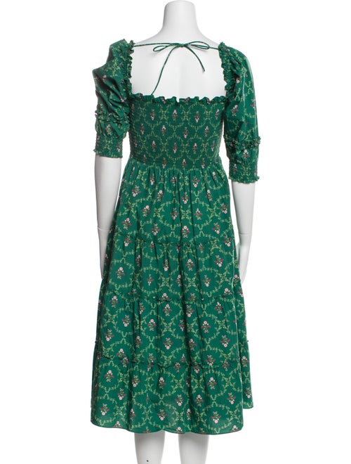 Hill House Home Floral Print Midi Length Dress