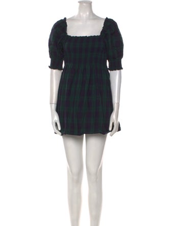 Hill House Home Plaid Print Mini Dress