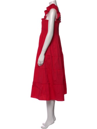 Hill House Home Square Neckline Midi Length Dress