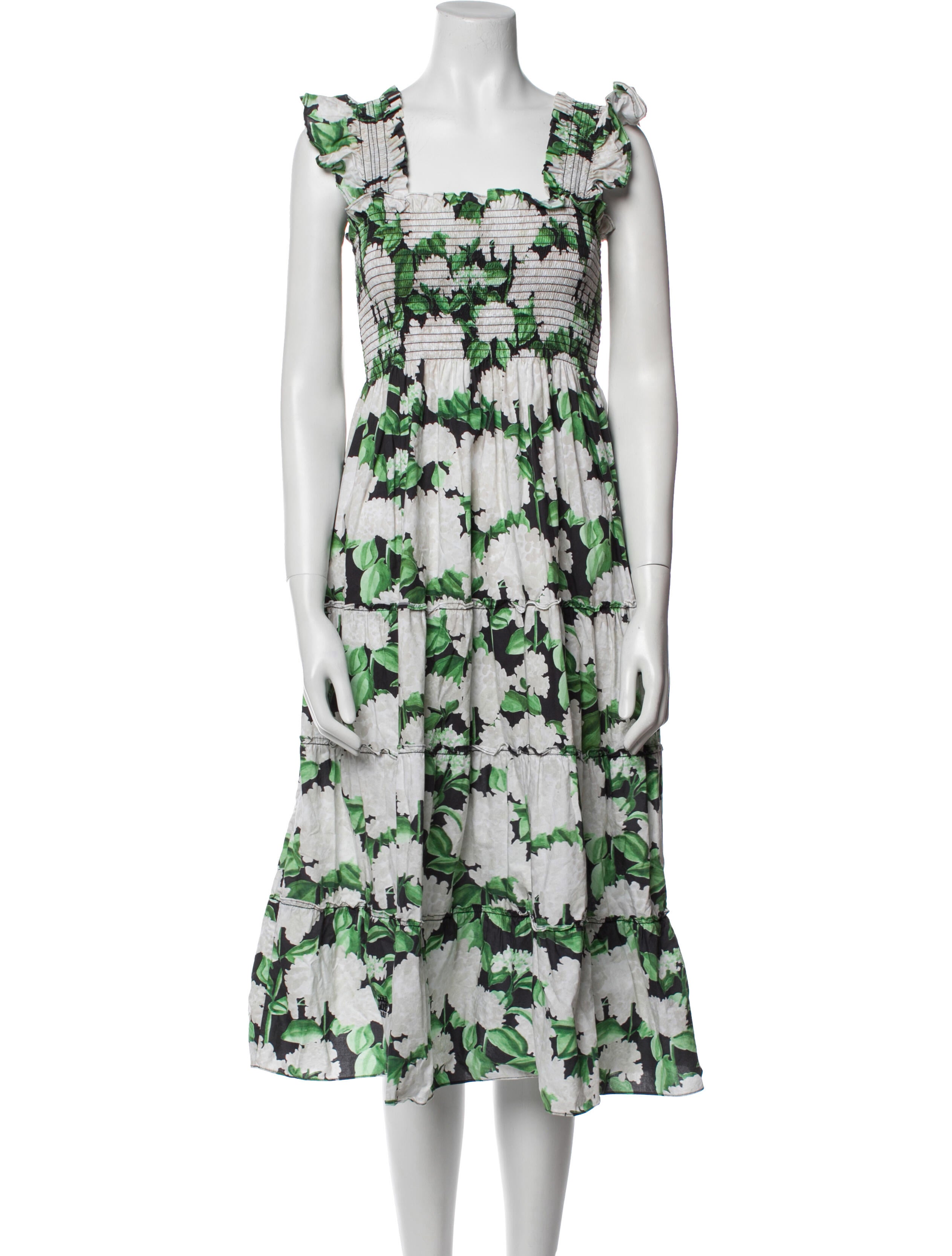 Hill House Home Floral Print Midi Length Dress