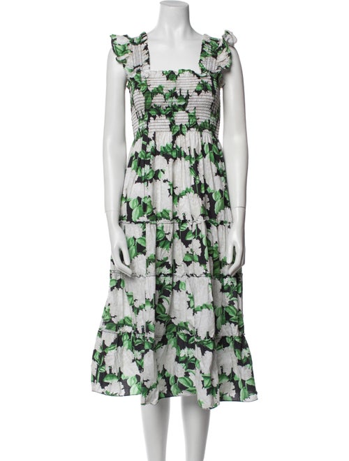 Hill House Home Floral Print Midi Length Dress