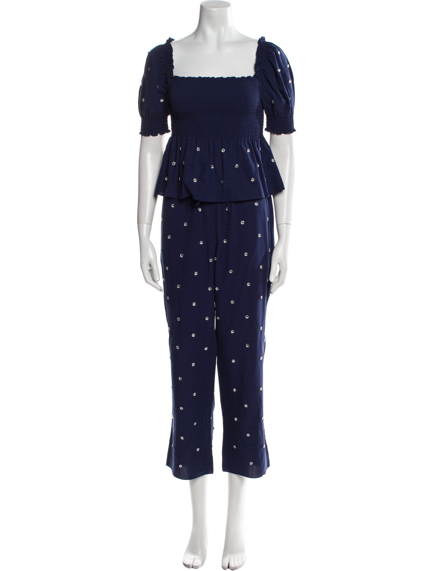 Hill House Home Polka Dot Print Beaded Accents Pant Set