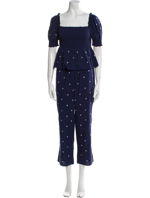 Hill House Home Polka Dot Print Beaded Accents Pant Set