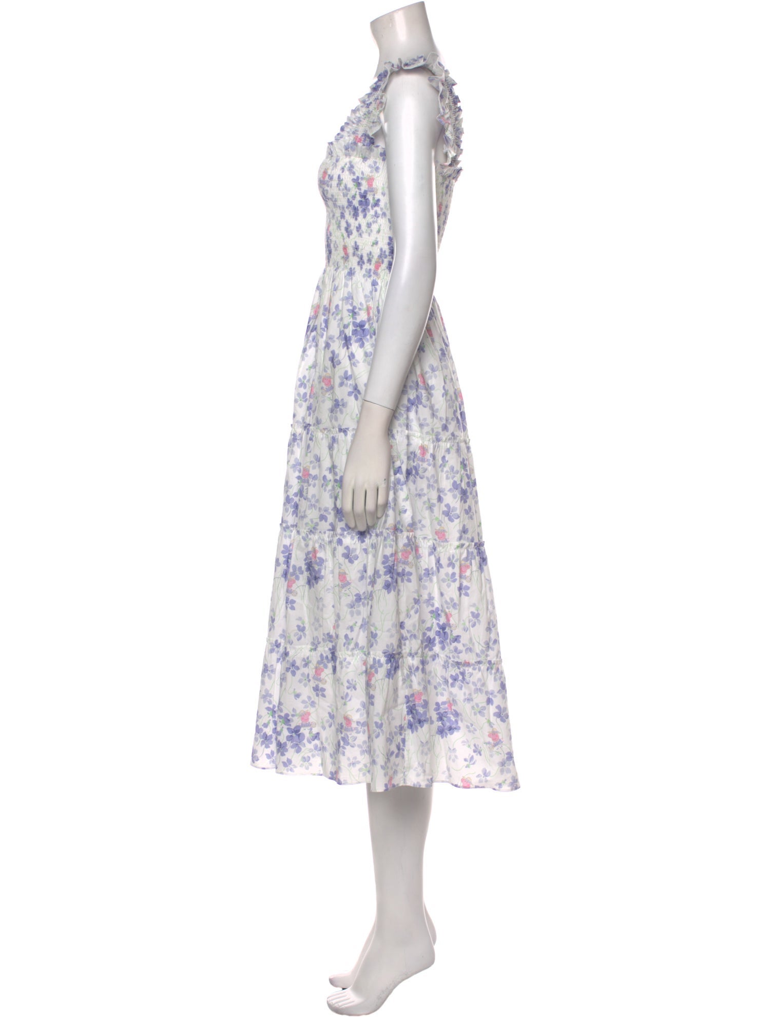 Hill House Home Floral Print Midi Length Dress w/ Tags