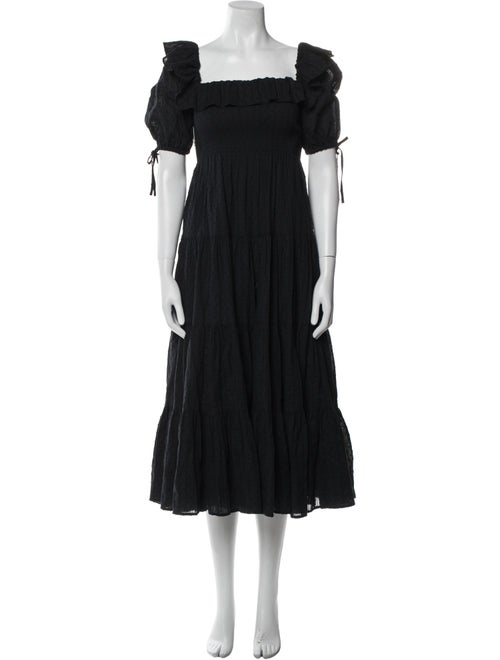 Hill House Home Square Neckline Midi Length Dress