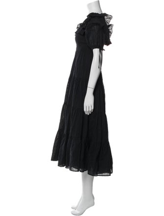 Hill House Home Square Neckline Midi Length Dress