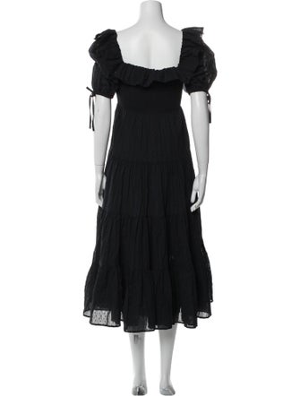 Hill House Home Square Neckline Midi Length Dress