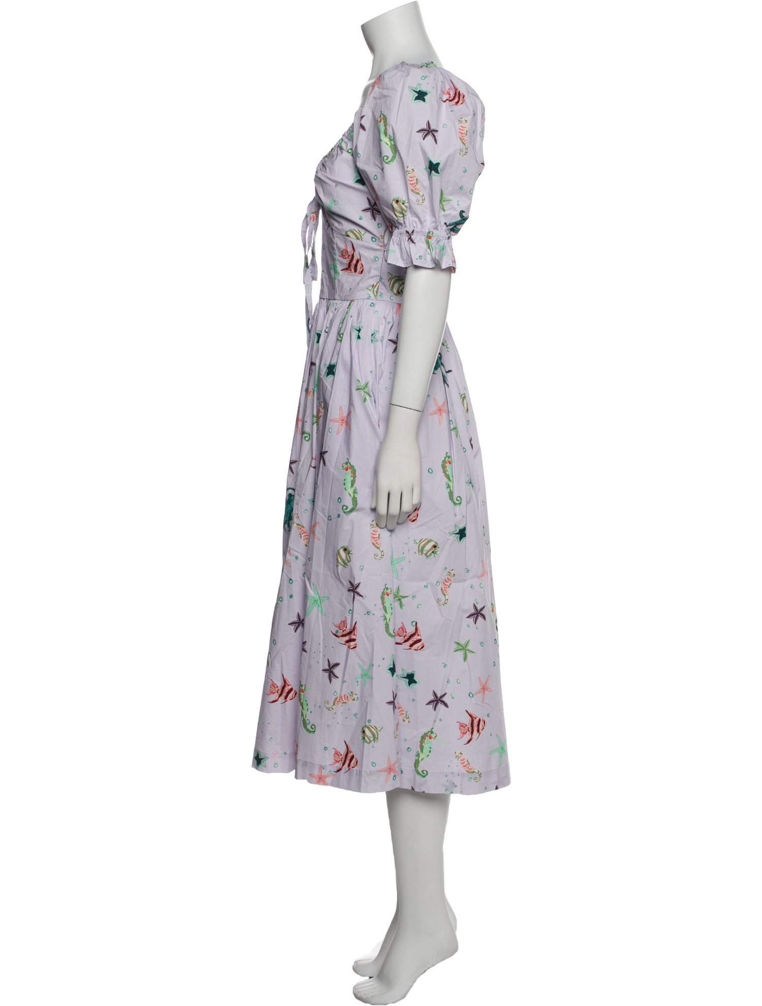 Hill House Home Floral Print Midi Length Dress w/ Tags