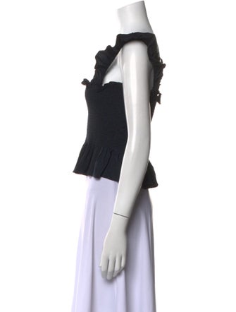 Hill House Home Square Neckline Short Sleeve Crop Top