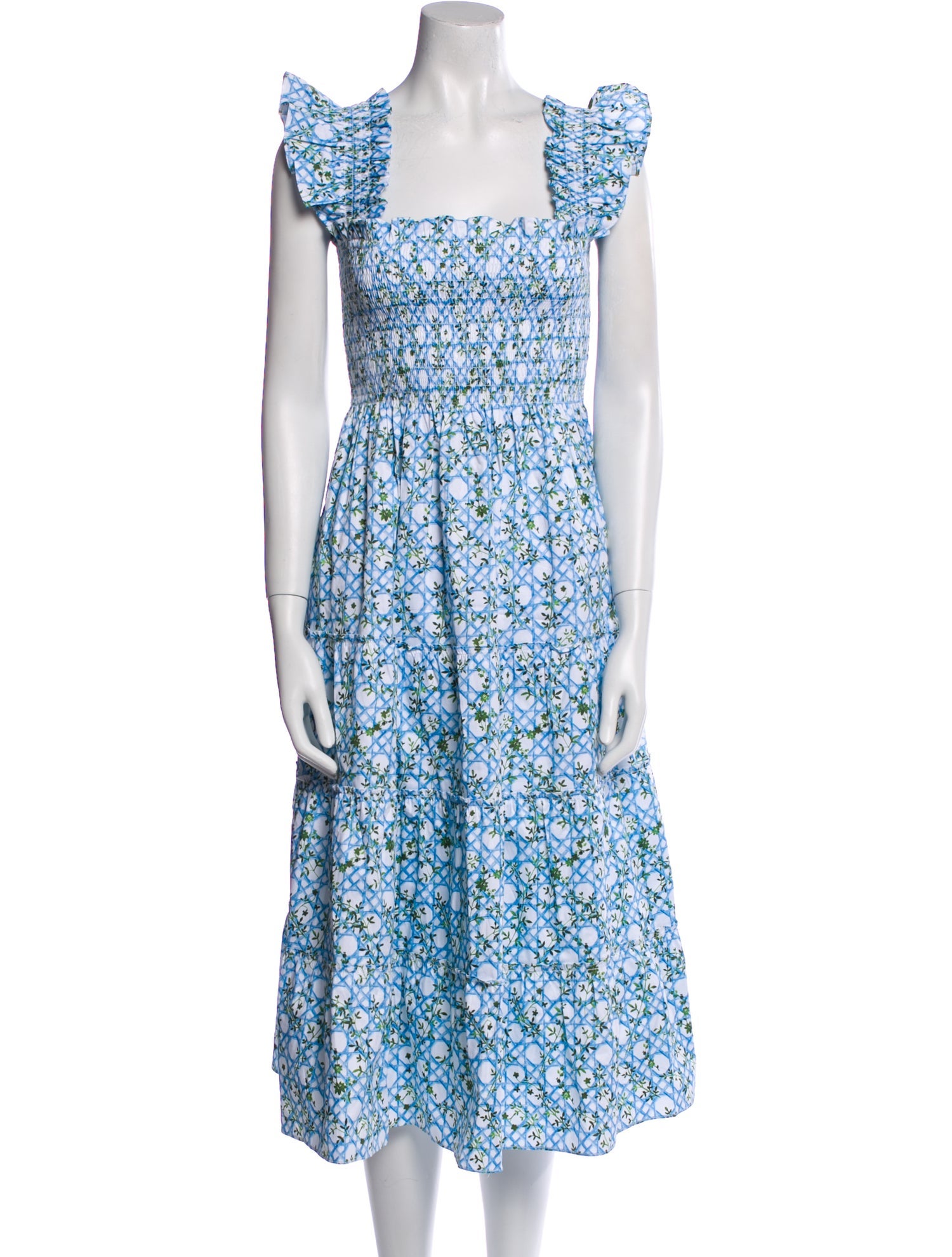 Hill House Home Floral Print Midi Length Dress w/ Tags