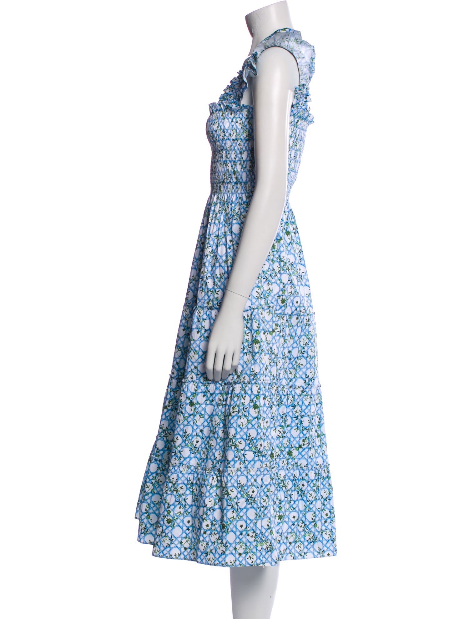 Hill House Home Floral Print Midi Length Dress w/ Tags