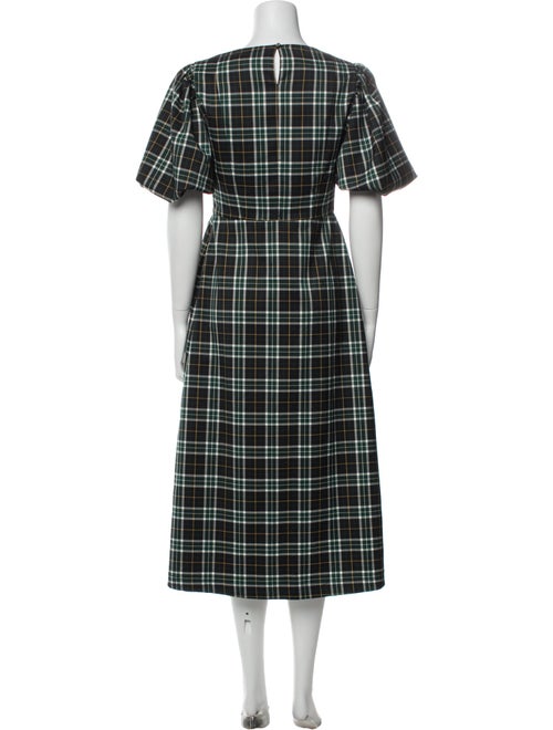 Hill House Home Plaid Print Midi Length Dress