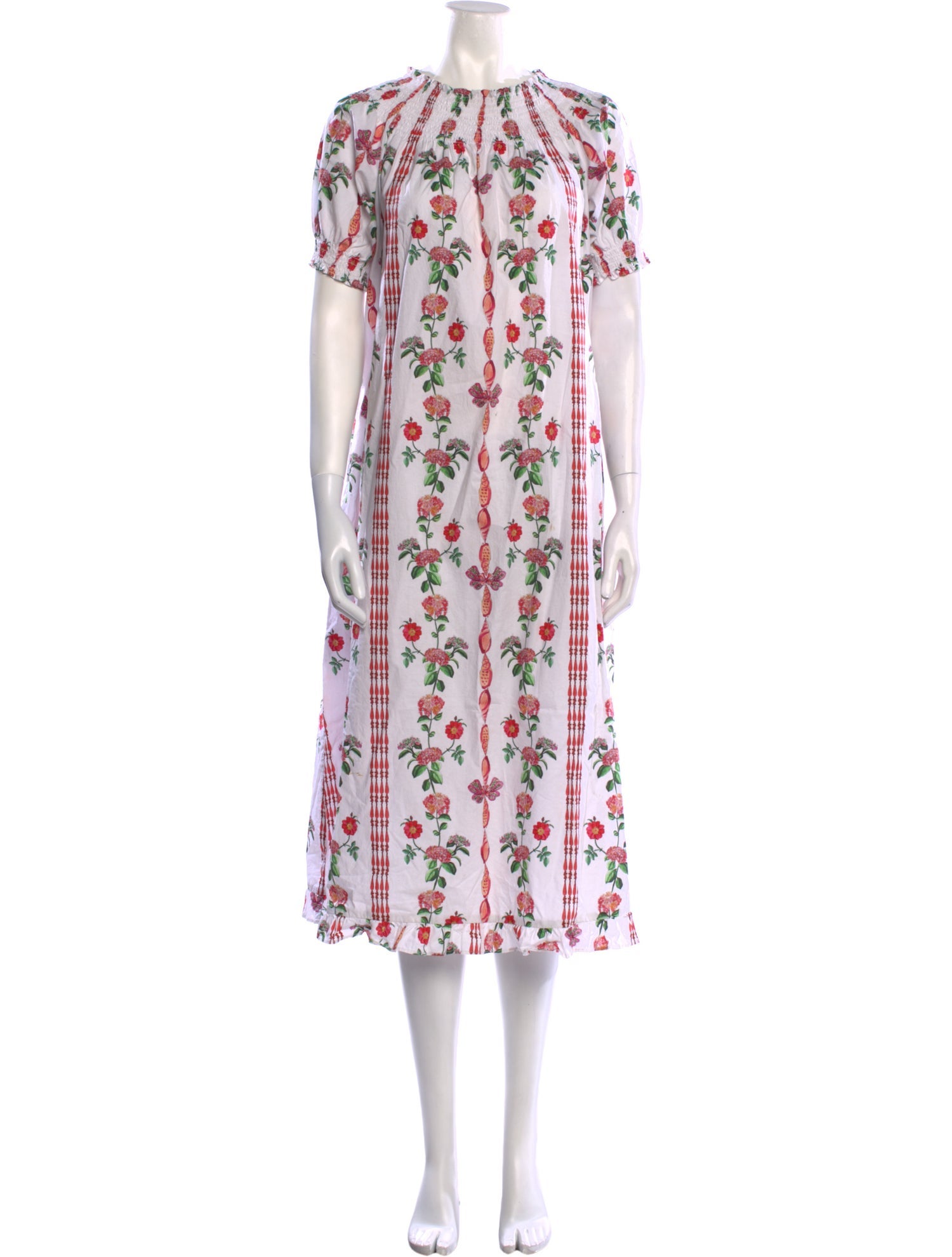 Hill House Home Floral Print Midi Length Dress