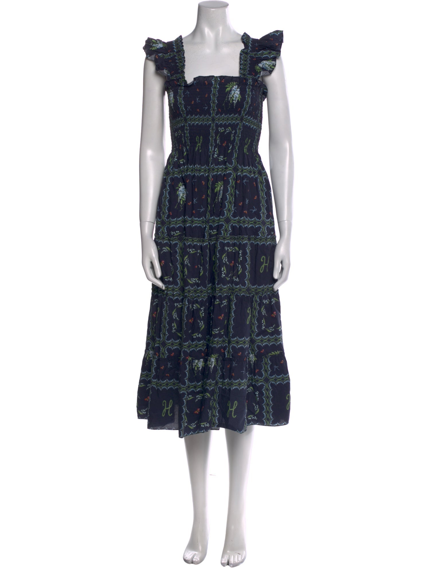 Hill House Home Printed Midi Length Dress