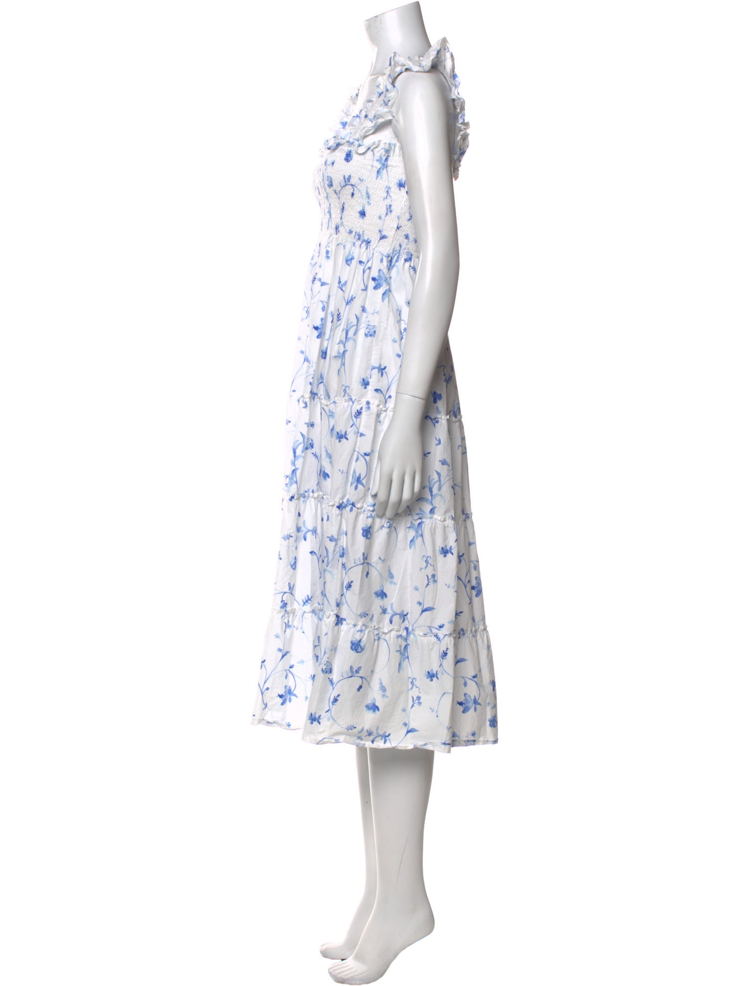 Hill House Home Floral Print Midi Length Dress