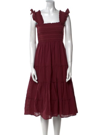 Hill House Home Square Neckline Midi Length Dress