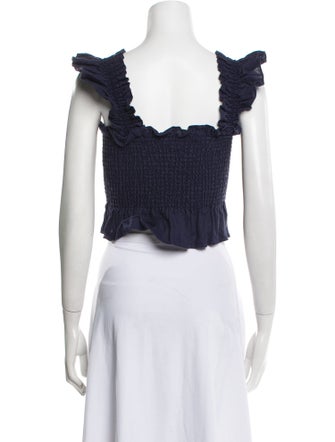 Hill House Home Linen Square Neckline Crop Top