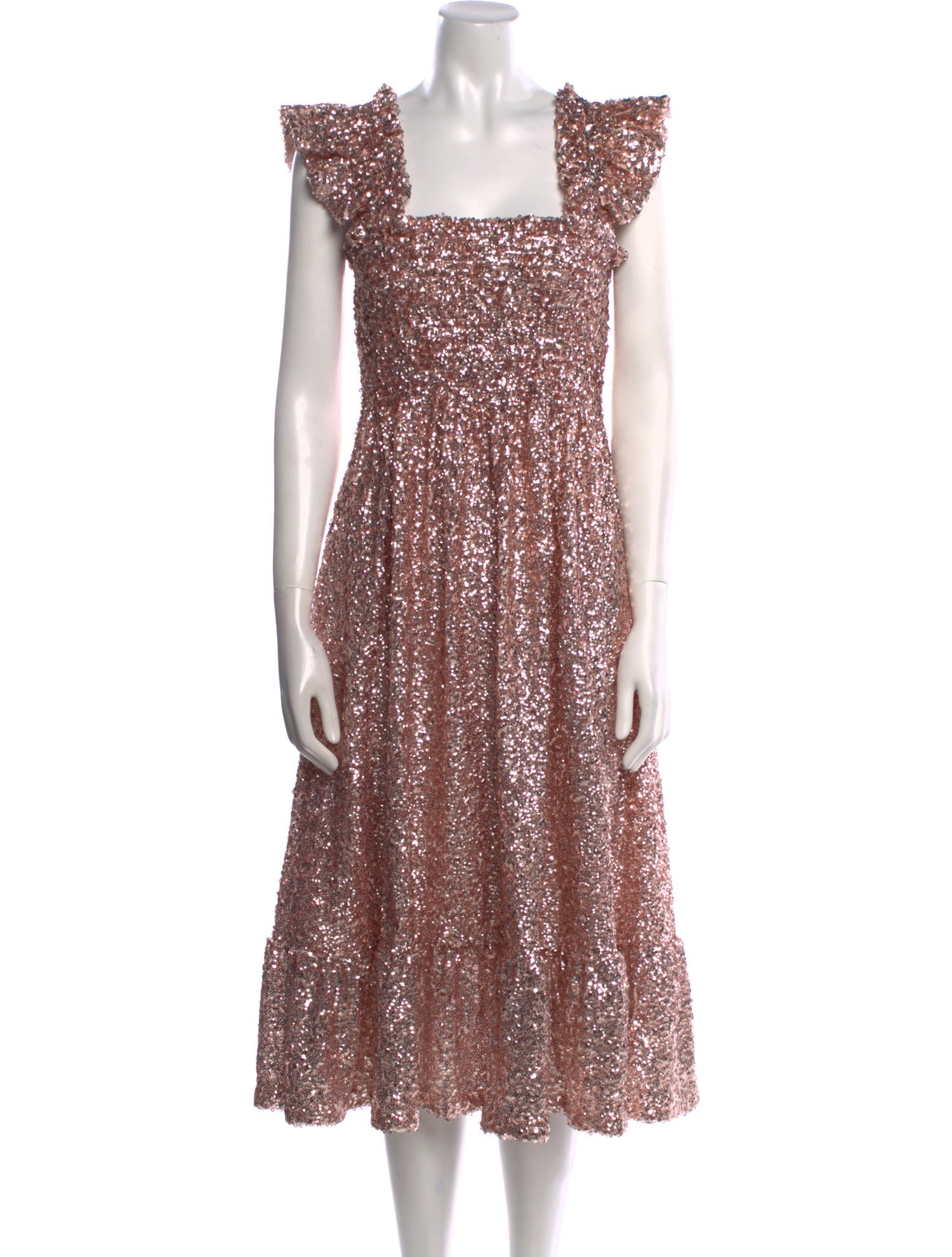 Hill House Home Square Neckline Midi Length Dress