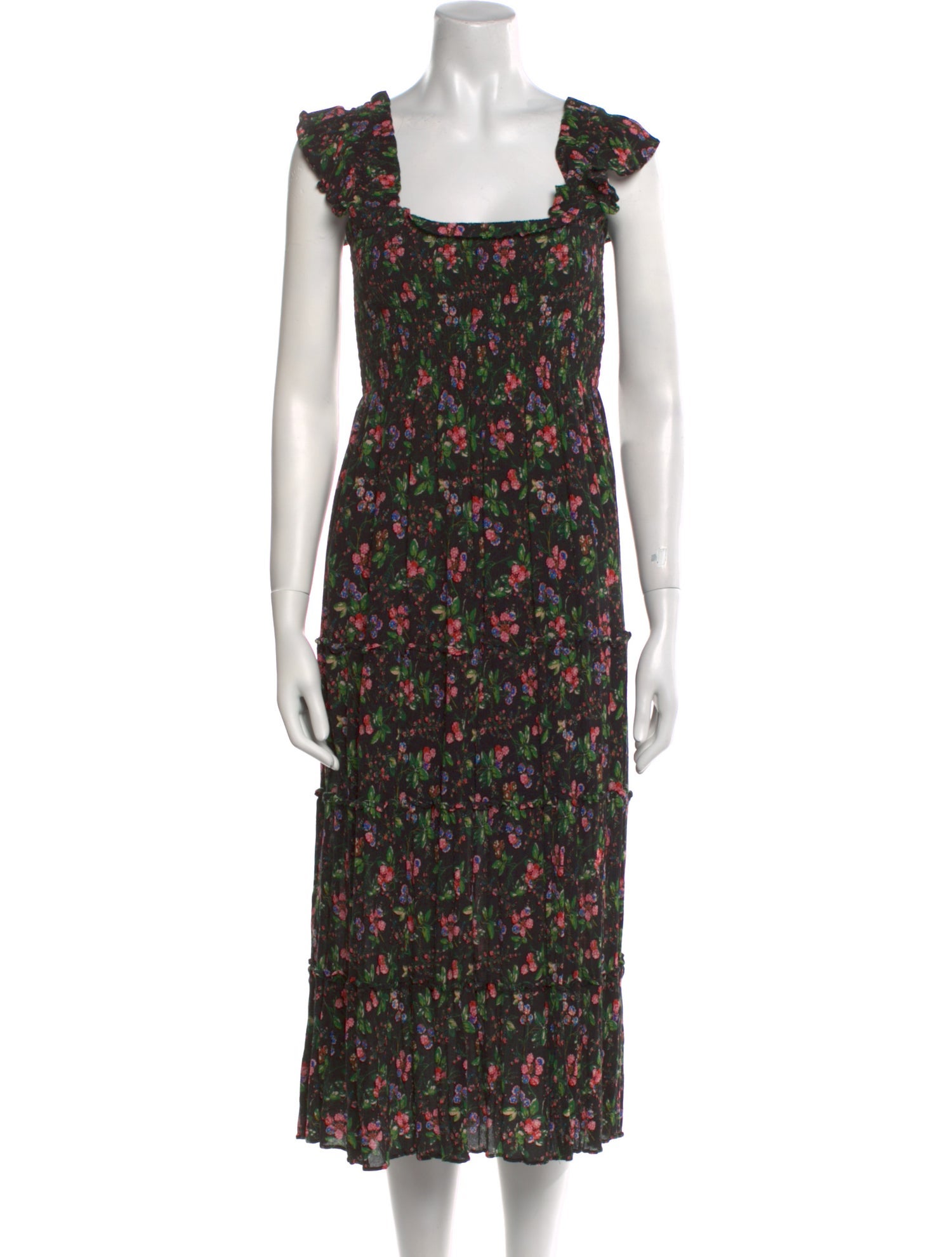 Hill House Home Floral Print Midi Length Dress
